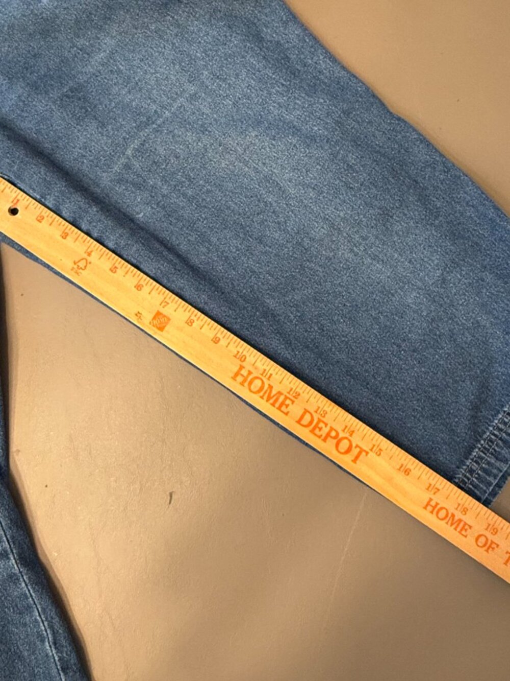 Vintage Cotton Blue Denim Elastic Drawstring Waist Capri Jean XL summer classic - Picture 6 of 10